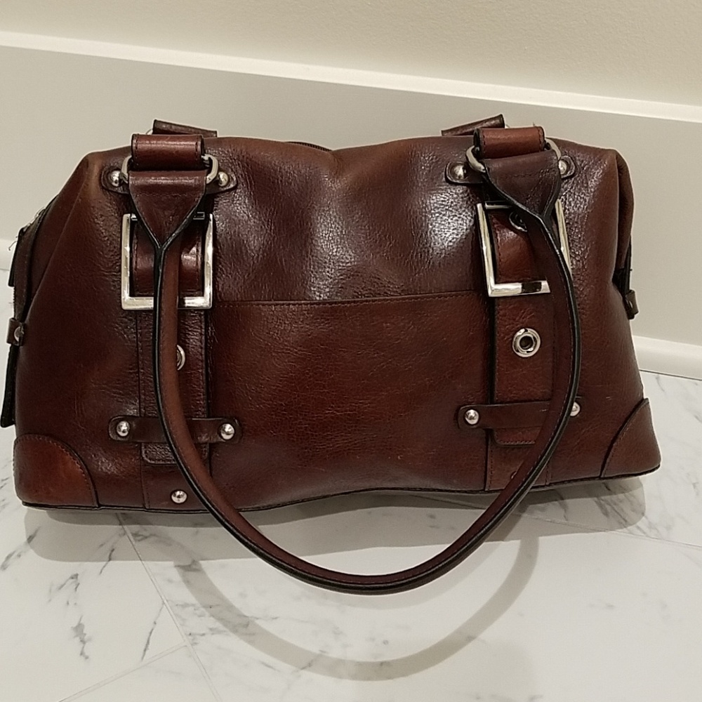 Wilson's leather dark brown handbag